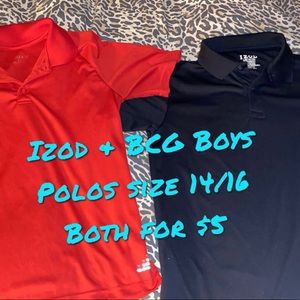 Izod & BCG Boys polos.